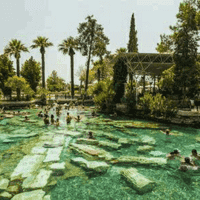 Cleopatra's Bath, Pamukkale, Turkey