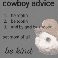 cowboy advice