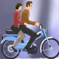 Moped Couple