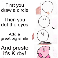 First you draw a circle