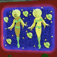 Alien dancing twins