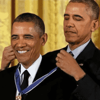 Obama Awards Obama a Medal