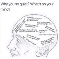 Why you so quiet? What's on your mind?