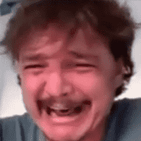 Pedro Pascal Laughing Then Crying