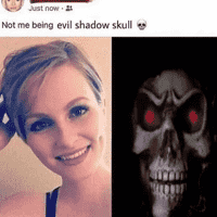 Not Me Being Evil Shadow Skull