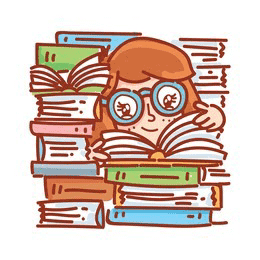 Cute Bookworm